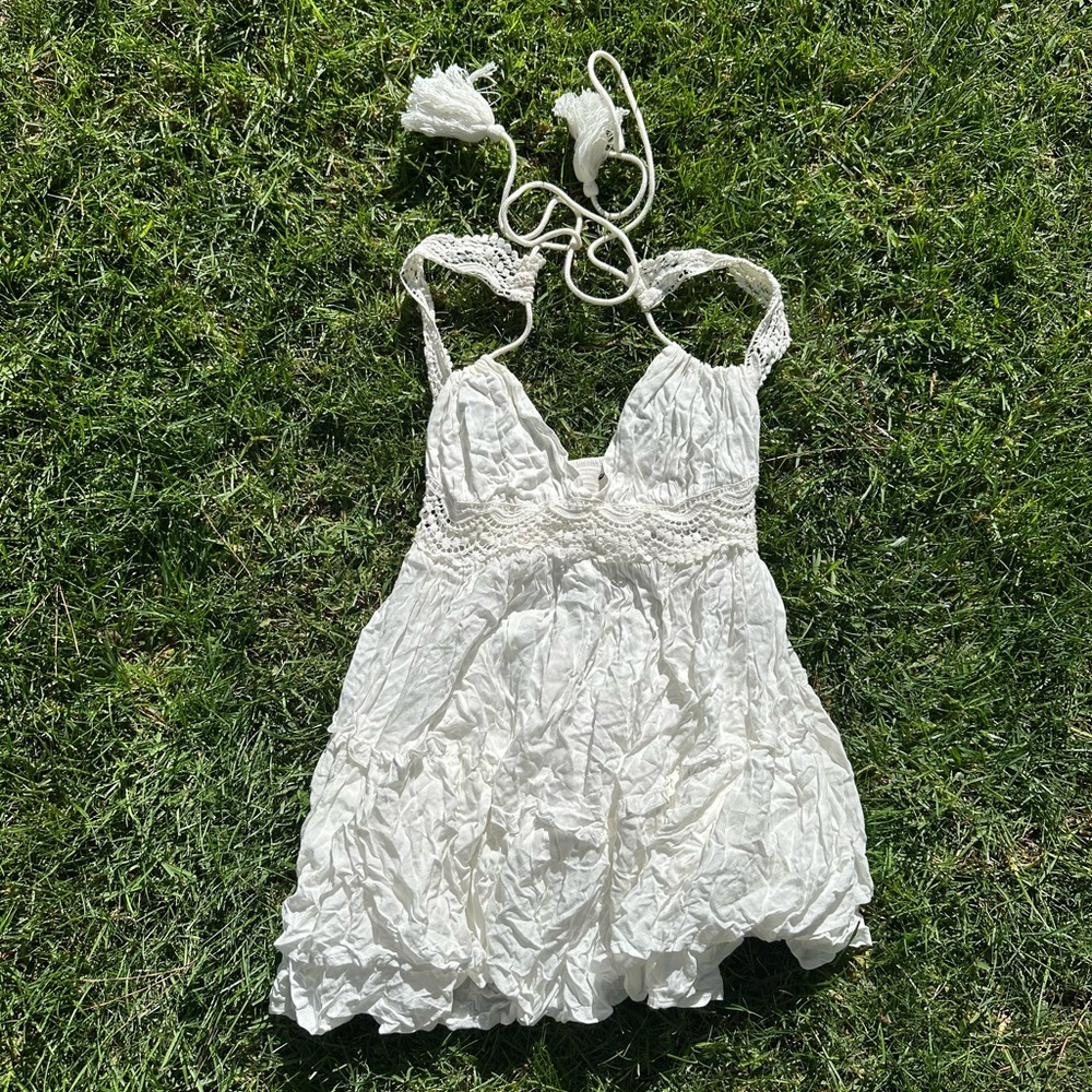 white babydoll lace dress